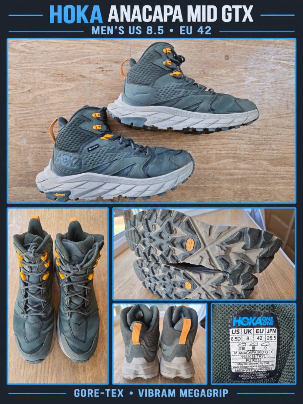 Hoka Anacapa Mid GTX 8.5M